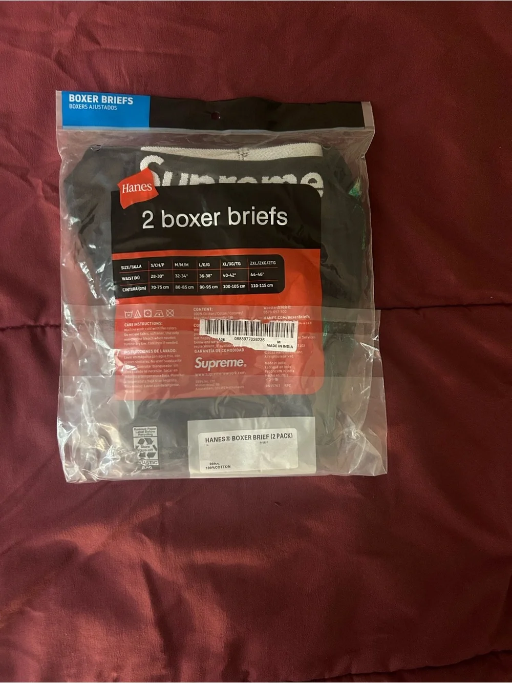 Black supreme boxers 2-pack